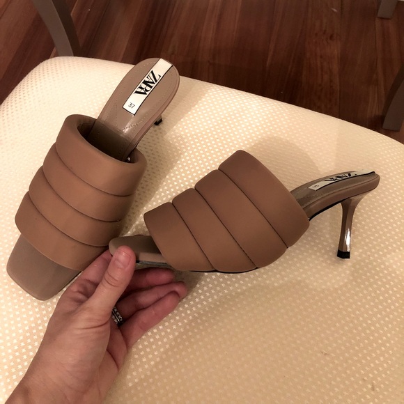 Zara Quilted Mules/Sandals
